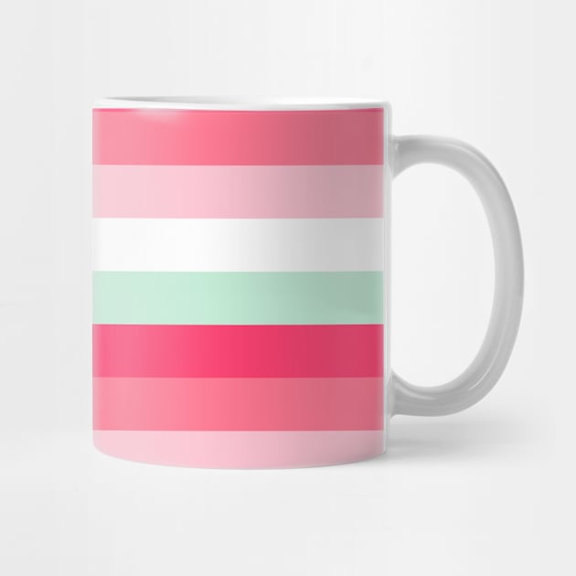 Pink and Mint Stripe pattern by Trippycollage